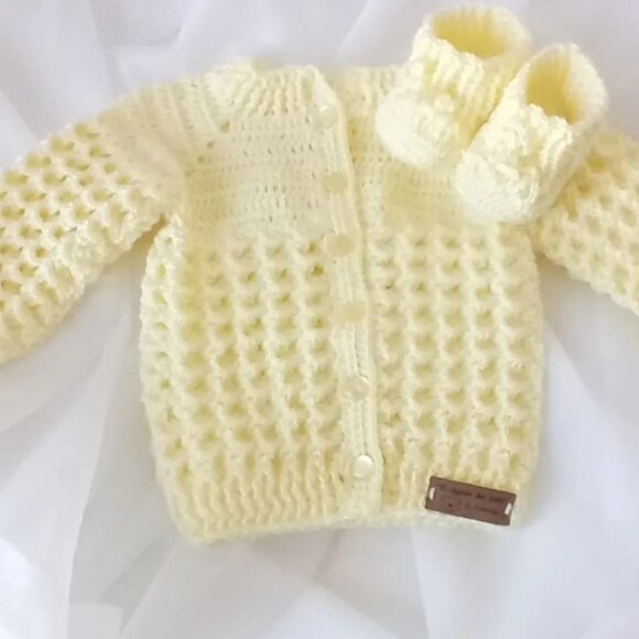 Crochet baby matching set NEW - Picture 1 of 5